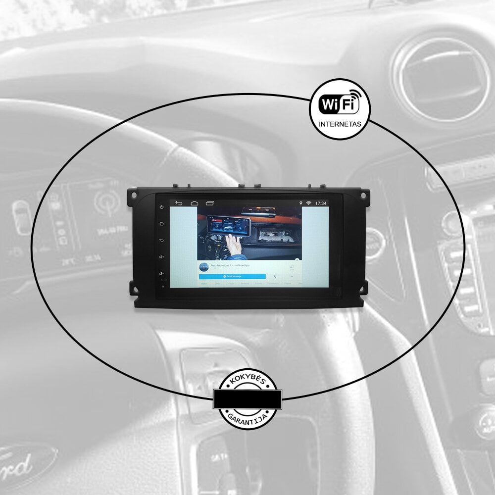 2DIN Android Universali automagnetola multimedia plančetė GPS/WIFI/Bluetooth 7 colių kaina ir informacija | Automagnetolos, multimedija | pigu.lt