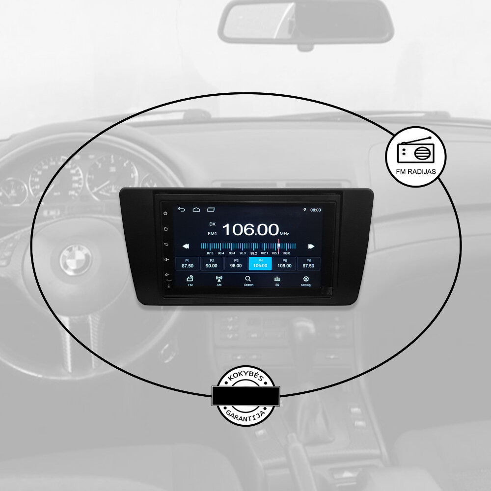 2DIN Android Universali automagnetola multimedia plančetė GPS/WIFI/Bluetooth 7 colių цена и информация | Automagnetolos, multimedija | pigu.lt