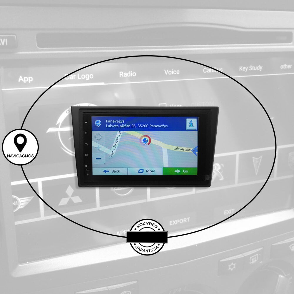 2DIN Android Universali automagnetola multimedia plančetė GPS/WIFI/Bluetooth 7 colių цена и информация | Automagnetolos, multimedija | pigu.lt