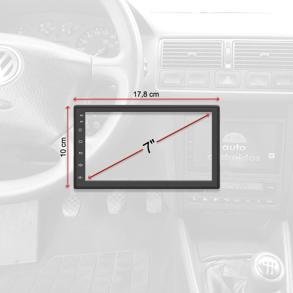 2DIN Android Universali automagnetola multimedia plančetė GPS/WIFI/Bluetooth 7 colių kaina ir informacija | Automagnetolos, multimedija | pigu.lt