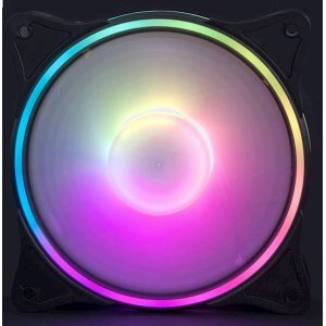 Ventiliatorius 120 x 120mm BanditPower BP-FSRILRRGB Gaming RGB LED Rainbow 2 Ring 4 Pin Molex kaina ir informacija | Kompiuterių ventiliatoriai | pigu.lt
