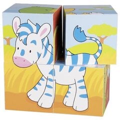 Головоломка с кубиками Goki, животные цена и информация | Игрушки для малышей | pigu.lt