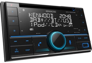 Kenwood, DPX-7300DAB 2-DIN USB/CD MP3 magnetola su AUX kaina ir informacija | Automagnetolos, multimedija | pigu.lt
