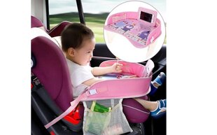 Vaikiškas kelioninis staliukas autokėdutei. Spalva rožinė kaina ir informacija | Autokėdučių priedai | pigu.lt