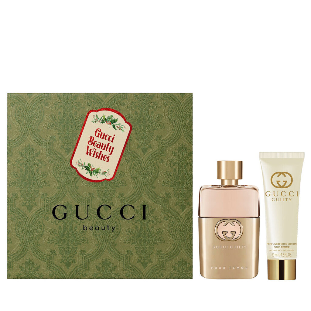 Rinkinys Gucci Gucci Guilty moterims: kvapusis vanduo EDP, 50 ml + kūno losjonas, 50ml цена и информация | Kvepalai moterims | pigu.lt