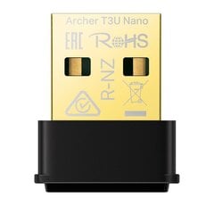 Adapteris TP-Link Archer T3U Nano, WLAN цена и информация | Адаптеры, USB-разветвители | pigu.lt