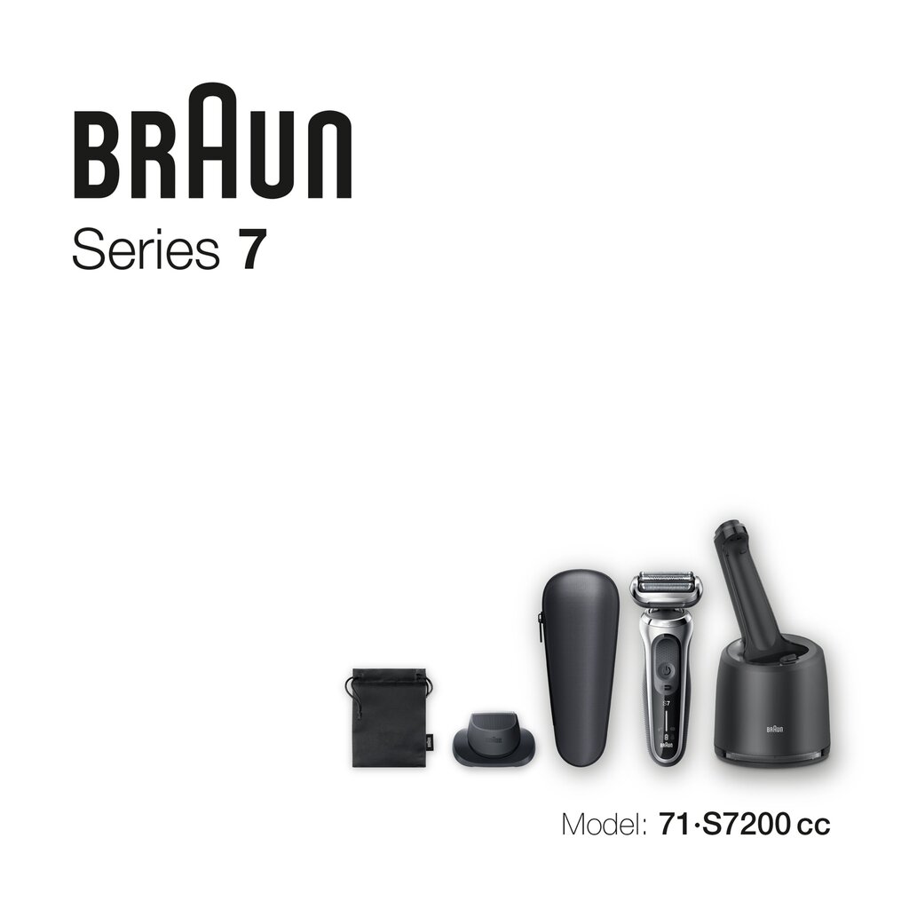 Braun Series 7 71-S7200cc AutoSense цена и информация | Barzdaskutės | pigu.lt
