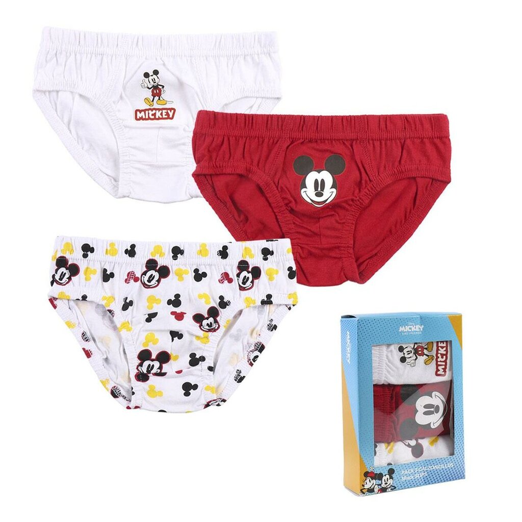 Apatinių kelnaičių rinkinys Mickey Mouse, 3 vnt. kaina ir informacija | Apatiniai drabužiai berniukams | pigu.lt