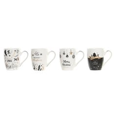 Кружка Mug DKD Home Decor Фарфор Bone China (340 ml) (4 штук) цена и информация | Стаканы, фужеры, кувшины | pigu.lt