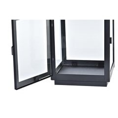 Gatvės lempa DKD Home Decor Stiklas Juoda Auksinis Metalinis (19 x 18 x 49 cm) kaina ir informacija | Interjero detalės | pigu.lt