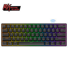 Royal Kludge RK61 TKL клавиатура | 60%, Hot-swap, Brown Switches, US, Черный цена и информация | Клавиатуры | pigu.lt