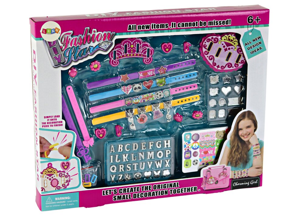Kūrybinis papuošalų gamybos rinkinys vaikams Lean Toys kaina ir informacija | Žaislai mergaitėms | pigu.lt