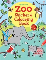 Zoo Sticker and Colouring Book цена и информация | Книги для малышей | pigu.lt