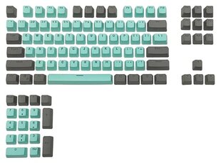 Royal Kludge OEM PBT Keycaps 104 vnt. Tiffany PBT UK kaina ir informacija | Klaviatūros | pigu.lt