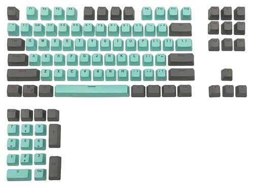 Royal Kludge OEM PBT Keycaps 104 vnt. Tiffany PBT UK цена и информация | Klaviatūros | pigu.lt