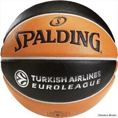 Мяч баскетбольный Spalding Euroleague TF-1000 (официальный), размер 7 цена и информация | Баскетбольные мячи | pigu.lt