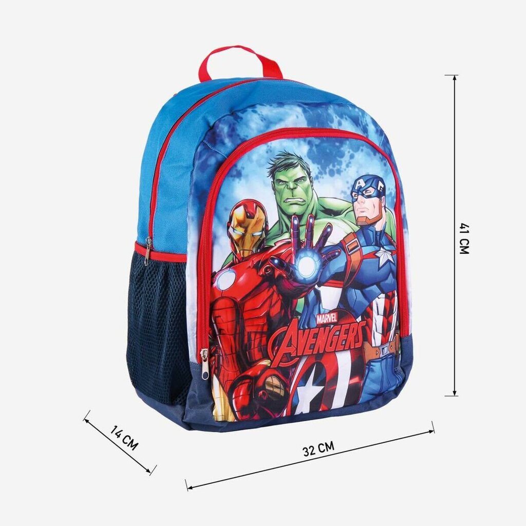 Mokyklinė kuprinė The Avengers Mėlyna (32 x 41 x 14 cm) kaina ir informacija | Kuprinės mokyklai, sportiniai maišeliai | pigu.lt