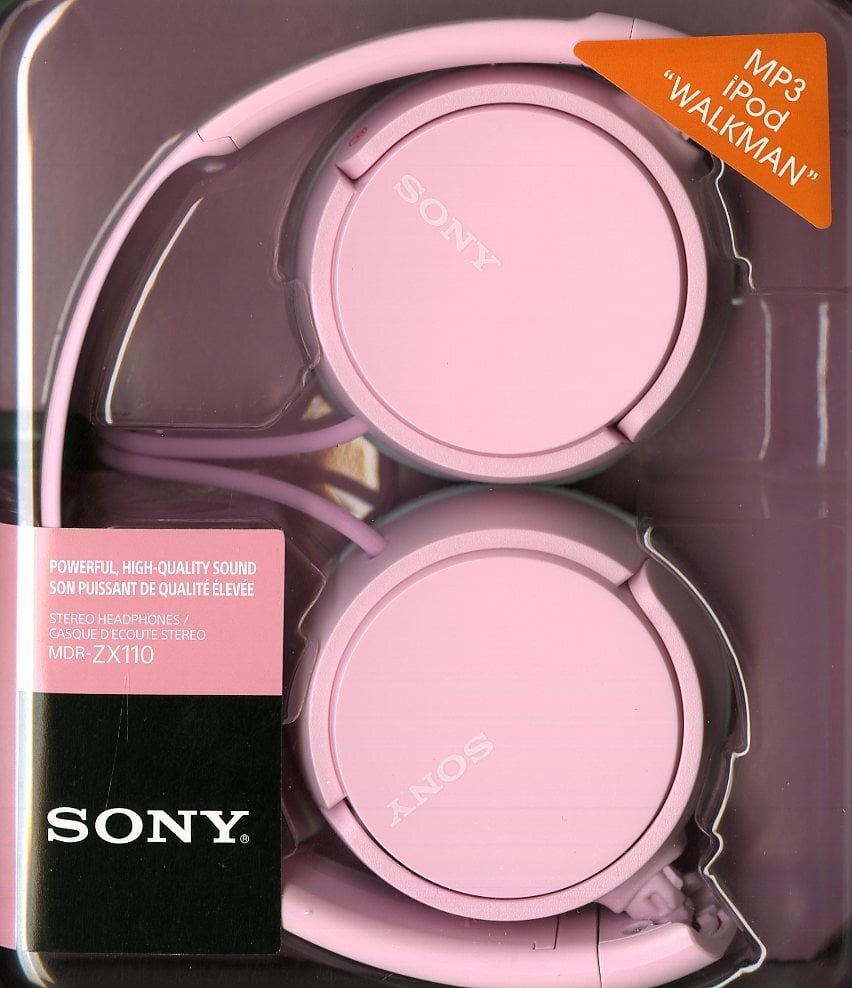 Sony MDR-ZX110 Pink цена и информация | Ausinės | pigu.lt