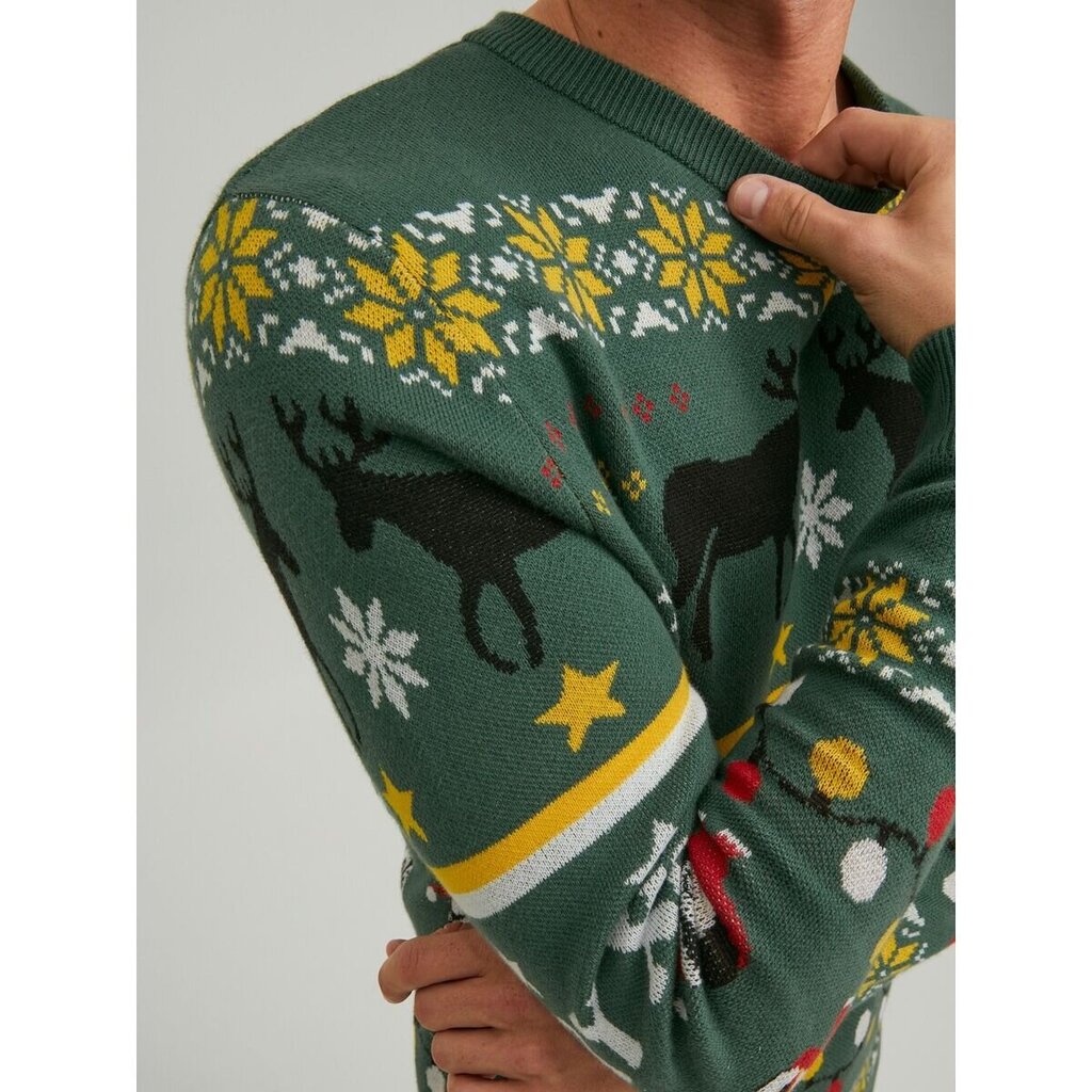 Kalėdinis vyriškas megztinis Jack&Jones Jorhoho, žalias kaina ir informacija | Megztiniai vyrams | pigu.lt