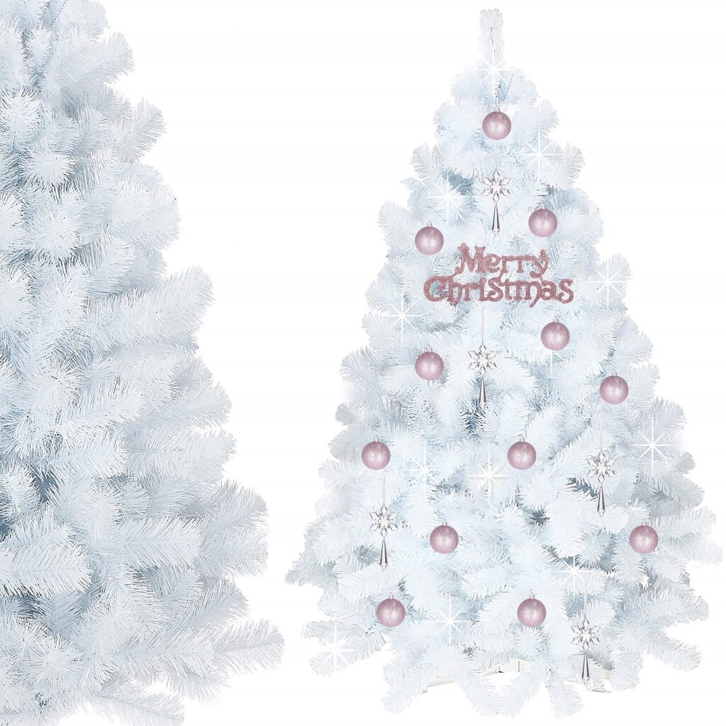 Dirbtinė Kalėdų eglutė baltoji Springos CT0050 1.5 m цена и информация | Eglutės, vainikai, stovai | pigu.lt