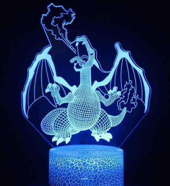 Vaikiškas šviestuvas 3D Led Pokemon kaina ir informacija | Vaikiški šviestuvai | pigu.lt