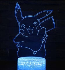 Vaikiškas šviestuvas 3D Led Pokemon kaina ir informacija | Vaikiški šviestuvai | pigu.lt