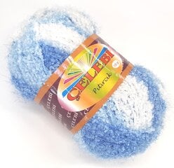 Пряжа для вязания Celebi Pitircik 100г; цвет светло-голубой - белый 46M цена и информация | Принадлежности для вязания | pigu.lt