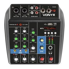 Аудиомикшер Vonyx VMM100 с USB/BT цена и информация | DJ пульты | pigu.lt