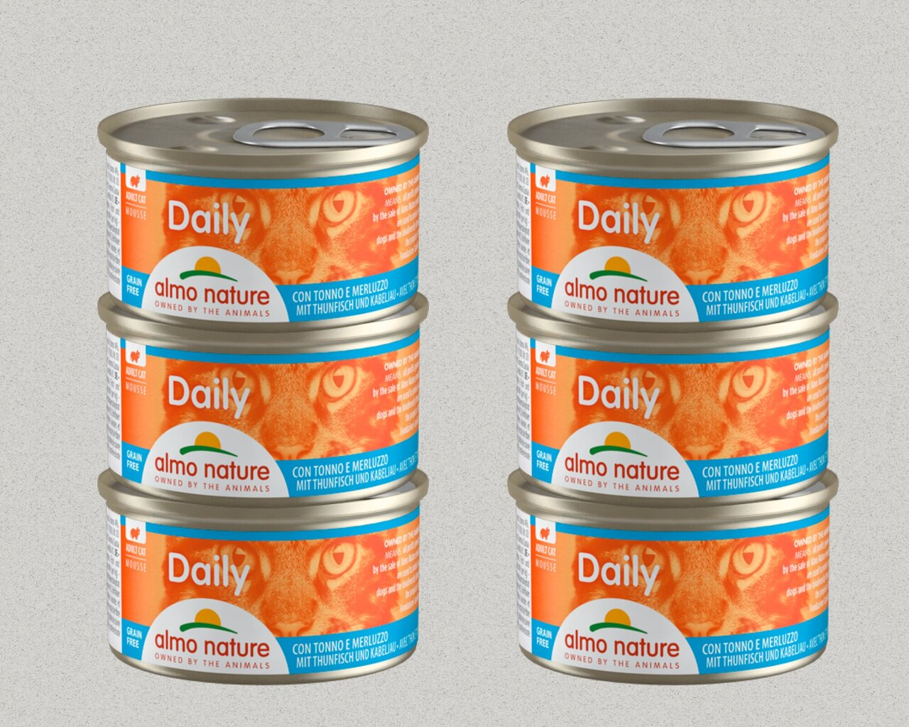 Almo Nature Daily katėms, purus paštetas su tunu ir menke, 6x85 g kaina ir informacija | Konservai katėms | pigu.lt