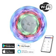 Светодиодная RGB лента, IP65, 5 м, с пультом, Wi-Fi цена и информация | Светодиодные ленты | pigu.lt