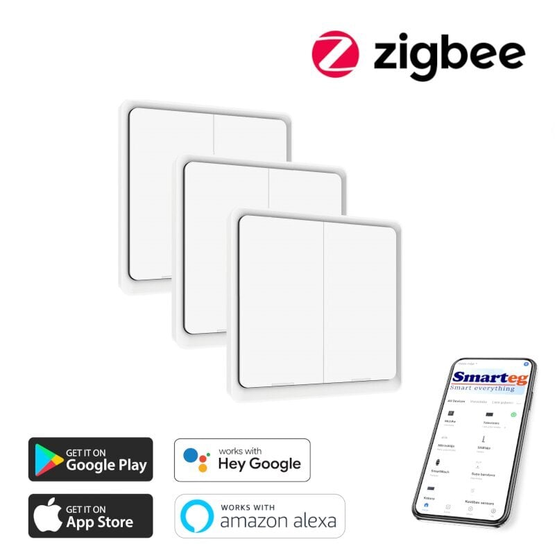 Išmanusis jungiklis Zigbee Smarteg цена и информация | Elektros jungikliai, rozetės | pigu.lt