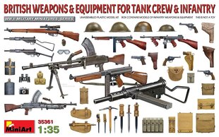 Miniart - British Weapons & equipment for tank crew & infantry, 1/35, 35361 цена и информация | Склеиваемые модели | pigu.lt