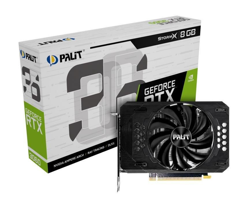 Palit RTX 3060 StormX 8GB цена и информация | Vaizdo plokštės (GPU) | pigu.lt