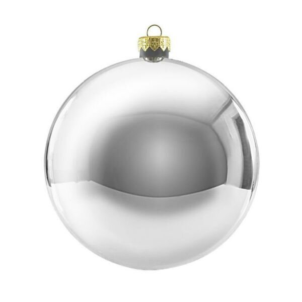 Kalėdinių dekoracijų rinkinys 12 vnt, ∅3,5 cm, spalva: sidabras blizgus (P01) 9214 kaina ir informacija | Eglutės žaisliukai, viršūnės | pigu.lt