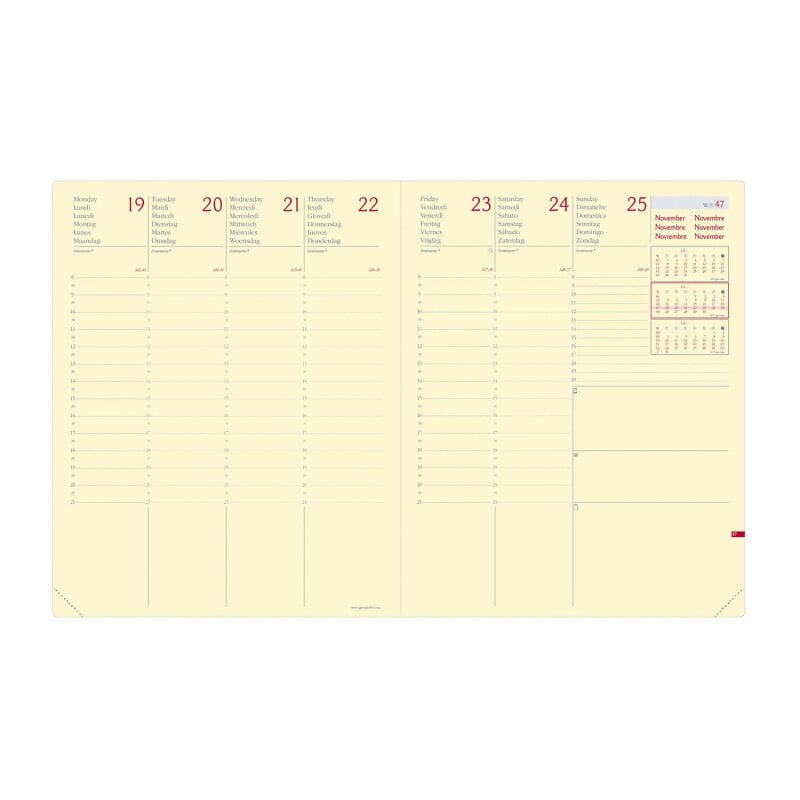 Planavimo kalendorius quovadis President prestige 2023, savaitinis, 21x27 cm (a4-), soho, raudonas цена и информация | Kalendoriai, darbo knygos | pigu.lt