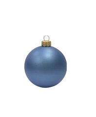 Kalėdinių dekoracijų rinkinys 4 vnt., ∅8 cm, spalva: mėlyna matinė (M08) 8538 kaina ir informacija | Eglutės žaisliukai, viršūnės | pigu.lt