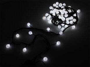 200 LED Kalėdinė girlianda burbuliukai, ilgis apie 16m., šalta balta spalva kaina ir informacija | Girliandos | pigu.lt