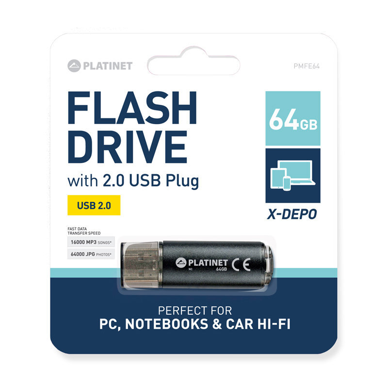 Atmintinė Platinet 42117, 64GB kaina ir informacija | USB laikmenos | pigu.lt