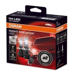 Лампы автомобильные Osram Night Breaker H4-LED, 2 шт. цена и информация | Автомобильные лампочки | pigu.lt