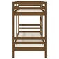Dviaukštė lova, medaus ruda, 90x200cm, pušies medienos masyvas цена и информация | Lovos | pigu.lt
