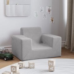 Vaikiška sofa vidaXL, šviesiai pilka цена и информация | Диваны | pigu.lt