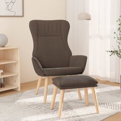 Кресло с откидной спинкой и подставкой для ног, коричневый цена и информация | Кресла в гостиную | pigu.lt