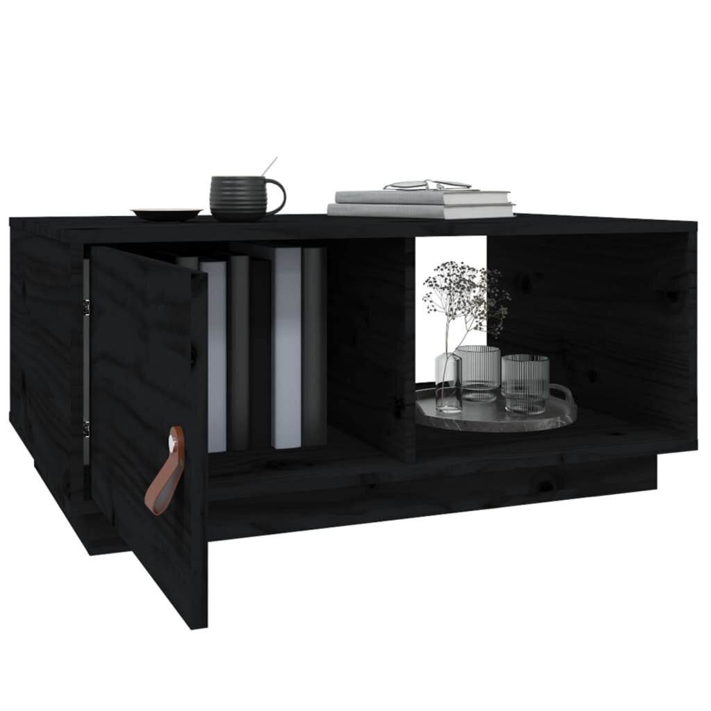 Kavos staliukas 80x50x35,5cm, juodas kaina ir informacija | Kavos staliukai | pigu.lt