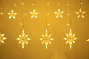 Lempučių užuolaida Žvaigždės 138 LED, šiltai balta kaina ir informacija | Girliandos | pigu.lt