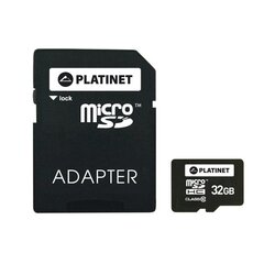 Platinet MicroSD 32GB class10 + SD Adapteris kaina ir informacija | Atminties kortelės telefonams | pigu.lt