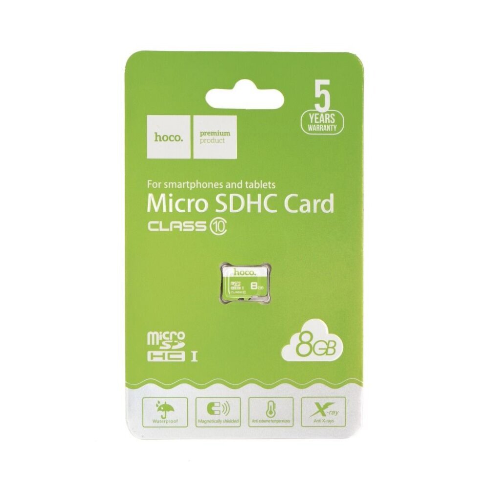 Hoco microSDHC 8GB kaina ir informacija | Atminties kortelės fotoaparatams, kameroms | pigu.lt