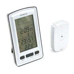 Skaitmeninės meteorologinė stotis LCD Omega, balta kaina ir informacija | Meteorologinės stotelės, termometrai | pigu.lt