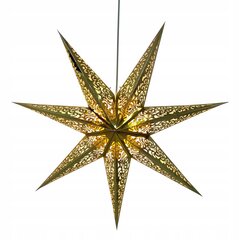 Pakabinamas šviestuvas-dekoracija Žvaigždė, 75cm, auksinė kaina ir informacija | Kalėdinės dekoracijos | pigu.lt