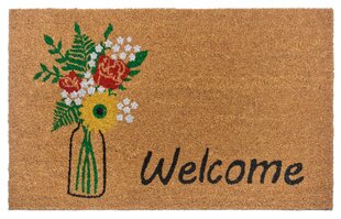 Коврик под дверь Hanse Home Welcome & Flowers 45x75 см цена и информация | Придверные коврики | pigu.lt