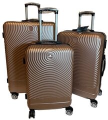 Дорожный чемодан Airtex, маленький, золотого цвета, 652/20 цена и информация | Чемоданы, дорожные сумки | pigu.lt